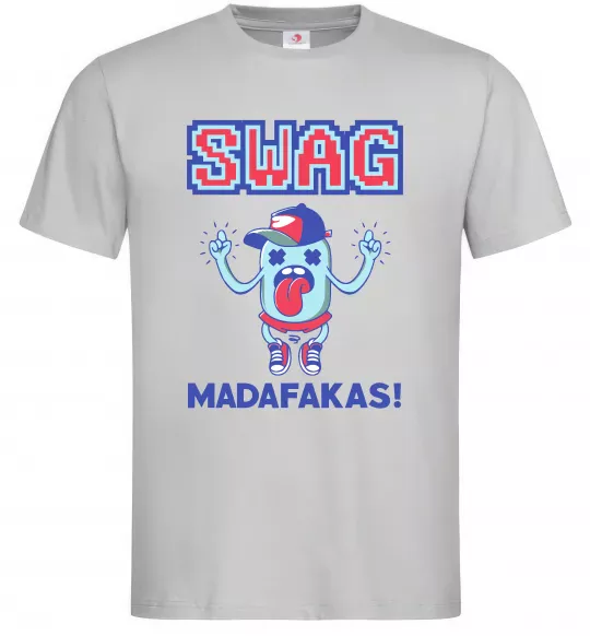Мужская футболка SWAG Madafakas Серый фото