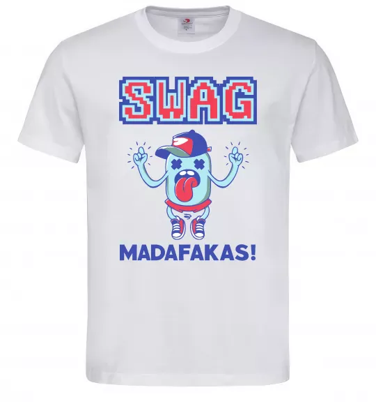 Мужская футболка SWAG Madafakas Белый фото