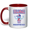 Чашка с цветной ручкой SWAG Madafakas Красный фото