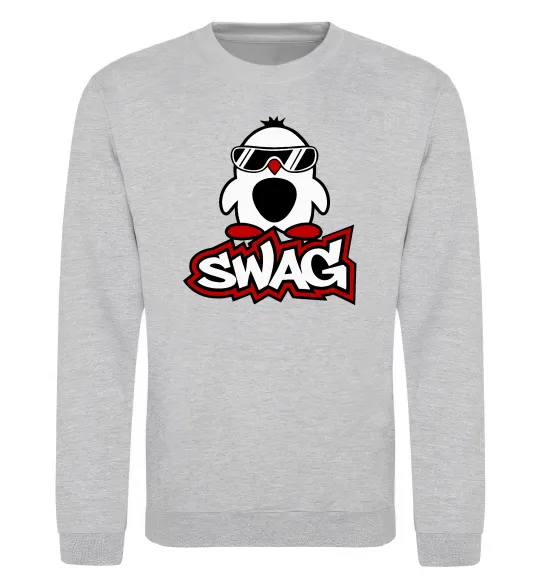 Свитшот Swag penguin Серый меланж фото