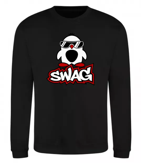 Світшот Swag penguin Чорний фото