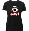 Женская премиум футболка Swag penguin Черный фото