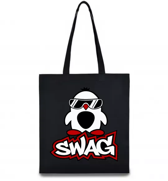 Еко-сумка Swag penguin Чорний фото