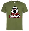 Чоловіча футболка Swag penguin Оливковий фото