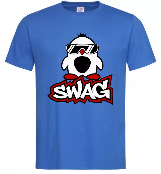 Чоловіча футболка Swag penguin Яскраво-синій фото