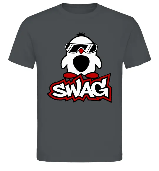 Чоловіча футболка Swag penguin Графіт фото