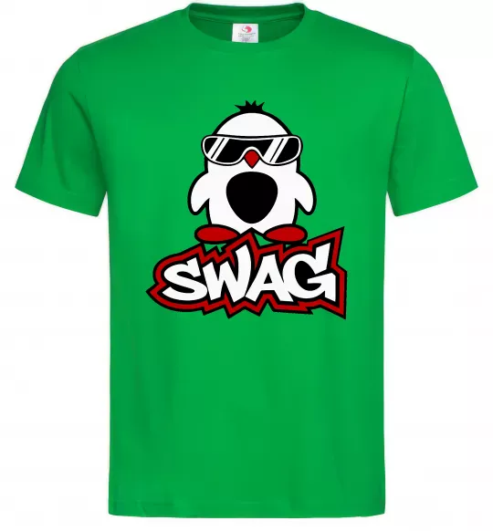Чоловіча футболка Swag penguin Зелений фото