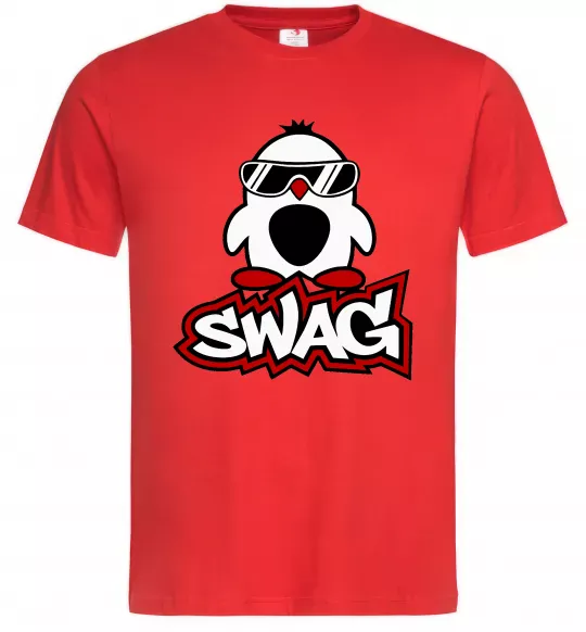 Чоловіча футболка Swag penguin Червоний фото