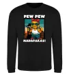 Світшот Pew Pew gangsta chicken Чорний фото