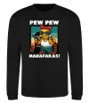 Свитшот Pew Pew gangsta chicken Черный фото