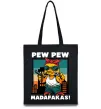 Еко-сумка Pew Pew gangsta chicken Чорний фото
