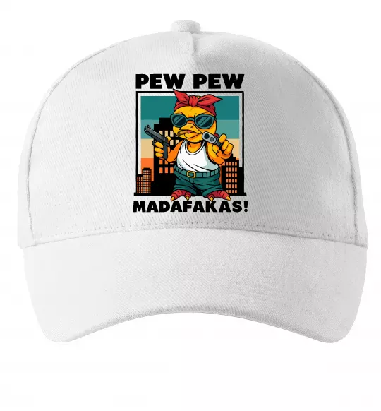 Кепка Pew Pew gangsta chicken Белый фото