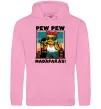 Мужская толстовка (худи) Pew Pew gangsta chicken Розовый фото