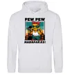 Чоловіча толстовка (худі) Pew Pew gangsta chicken Сірий меланж фото