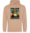 Чоловіча толстовка (худі) Pew Pew gangsta chicken Пісочний фото