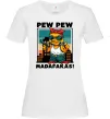 Женская футболка Pew Pew gangsta chicken Белый фото