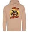 Мужская толстовка (худи) Pew Pew dog Песочный фото