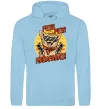 Мужская толстовка (худи) Pew Pew dog Голубой фото