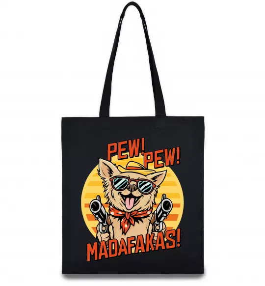 Эко-сумка Pew Pew dog Черный фото