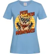 Женская футболка Pew Pew dog Голубой фото