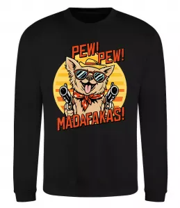 Свитшот Pew Pew dog Черный фото