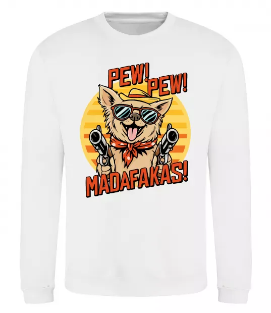 Свитшот Pew Pew dog Белый фото