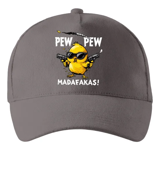 Кепка Pew pew chicken Серый фото