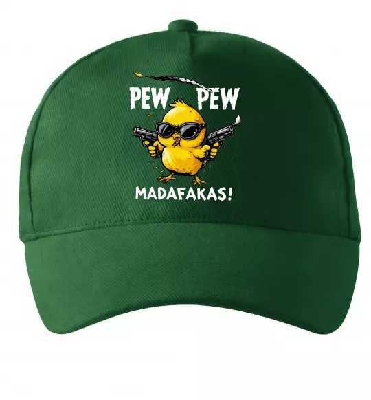 Кепка Pew pew chicken Темно-зелений фото