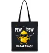 Еко-сумка Pew pew chicken Чорний фото