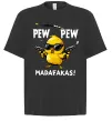 Футболка Оверсайз Pew pew chicken Черный фото