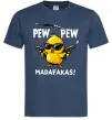 Чоловіча футболка Pew pew chicken Темно-синій фото