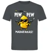 Чоловіча футболка Pew pew chicken Графіт фото