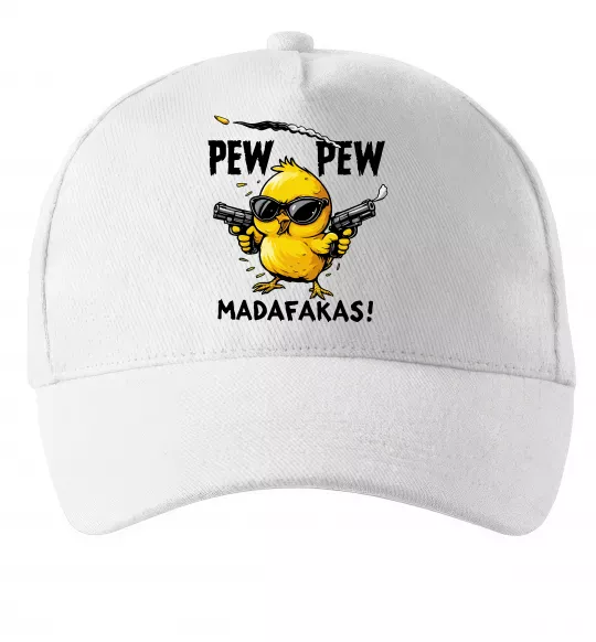 Кепка Pew pew chicken Білий фото