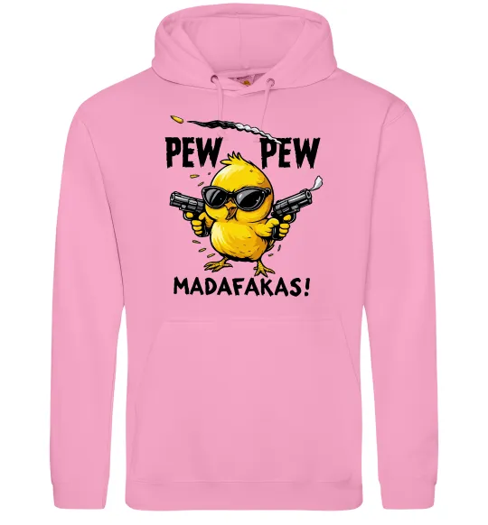 Жіноча толстовка (худі) Pew pew chicken Рожевий фото