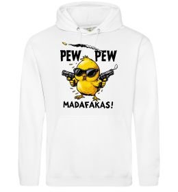 Женская толстовка (худи) Pew pew chicken