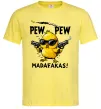 Чоловіча футболка Pew pew chicken Лимонний фото