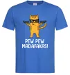 Мужская футболка Pew Pew Cat Ярко-синий Мужская футболка Pew Pew Cat Ярко-синий фото