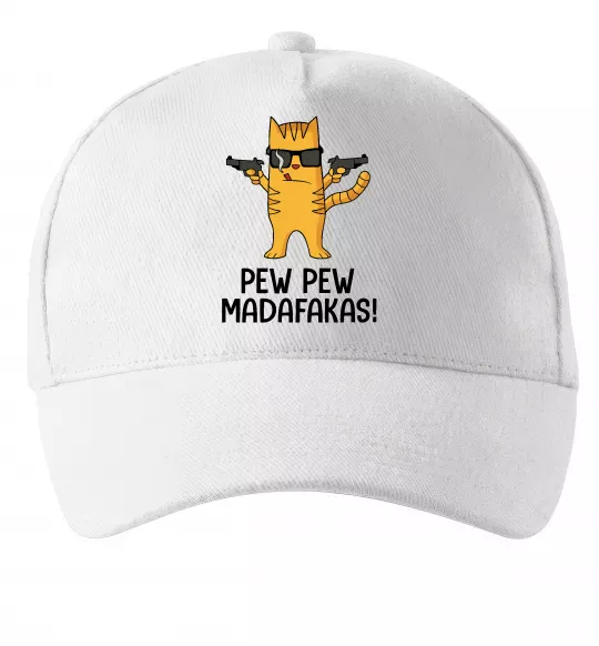 Кепка Pew Pew Cat Білий фото