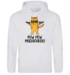 Женская толстовка (худи) Pew Pew Cat Серый меланж Женская толстовка (худи) Pew Pew Cat Серый меланж фото