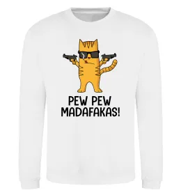 Свитшот Pew Pew Cat Белый фото