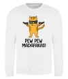 Світшот Pew Pew Cat Білий фото