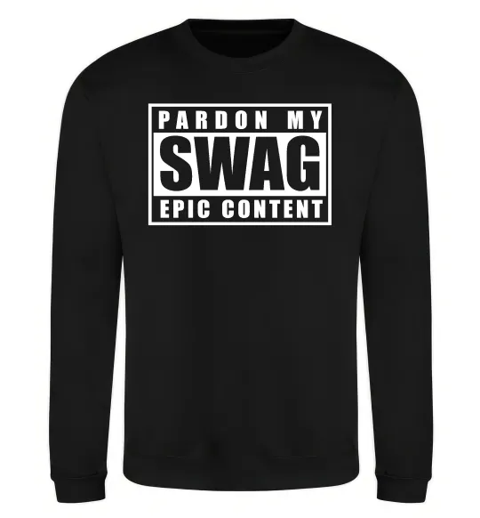 Свитшот Pardon my swag Черный фото