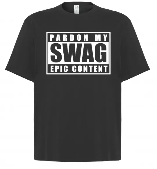 Футболка Оверсайз Pardon my swag Черный фото