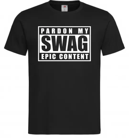 Чоловіча футболка Pardon my swag Чорний фото