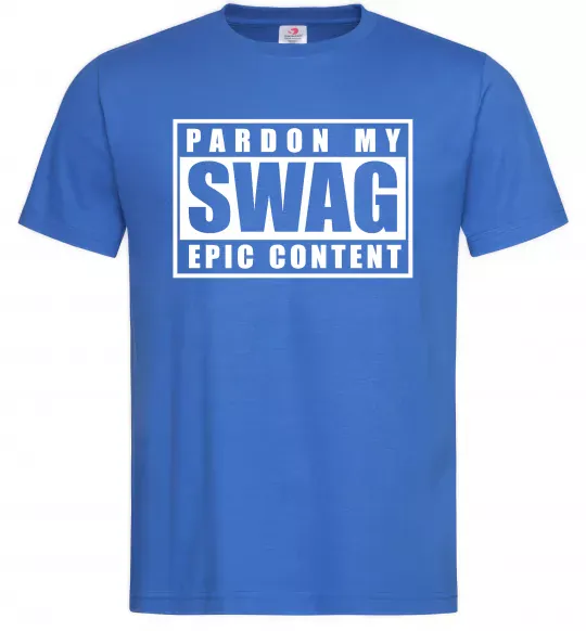 Чоловіча футболка Pardon my swag Яскраво-синій фото