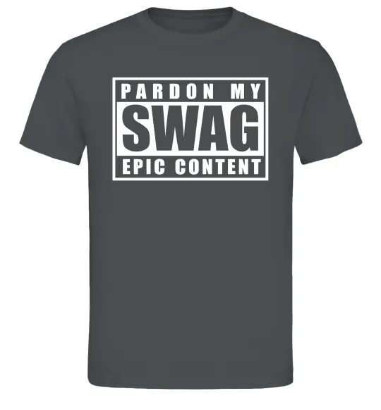 Чоловіча футболка Pardon my swag Графіт фото