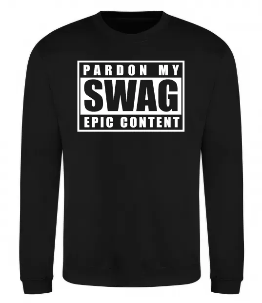 Світшот Pardon my swag Чорний фото