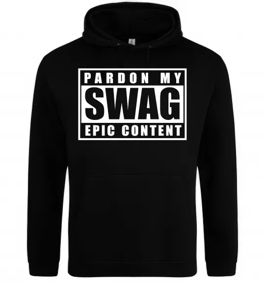 Женская толстовка (худи) Pardon my swag Черный фото