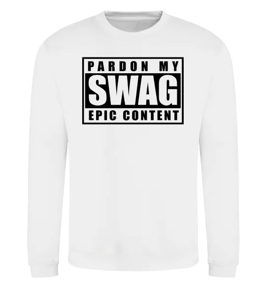 Свитшот Pardon my swag Белый фото