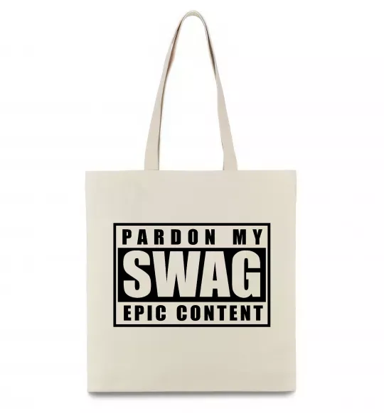 Эко-сумка Pardon my swag Бежевый фото
